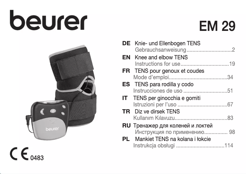 Image de la première page du manuel de l'appareil EM 29