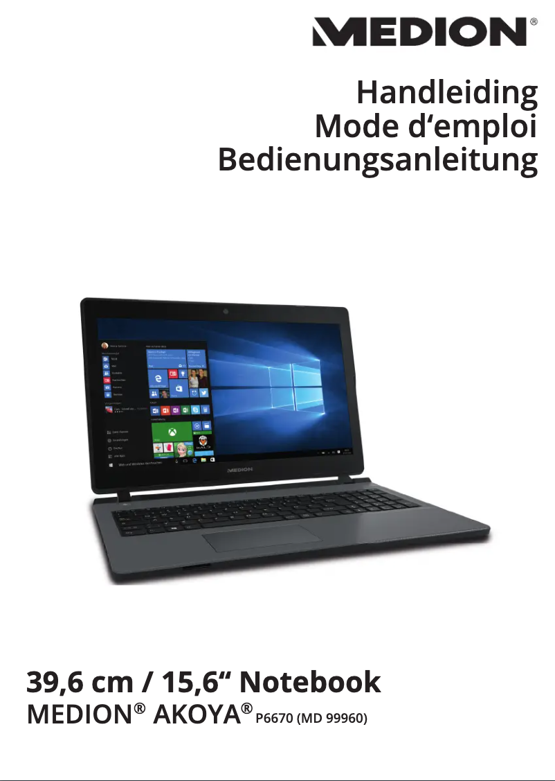 Page 1 de la notice Manuel utilisateur Medion Akoya P6670 MD 99960