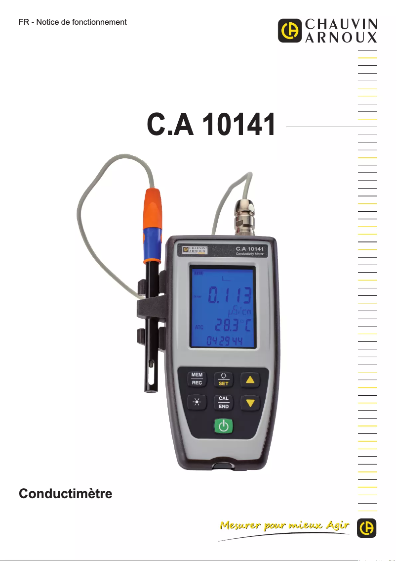 Image de la première page du manuel de l'appareil CA 10141