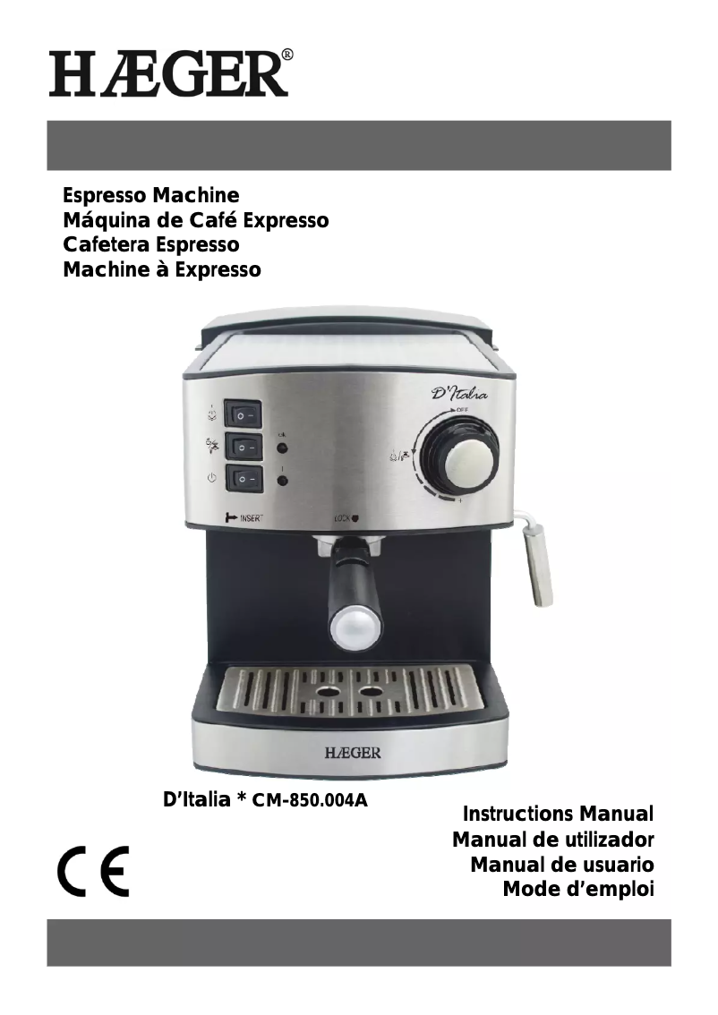 Page 1 de la notice Manuel utilisateur Haeger CM-85B.004A