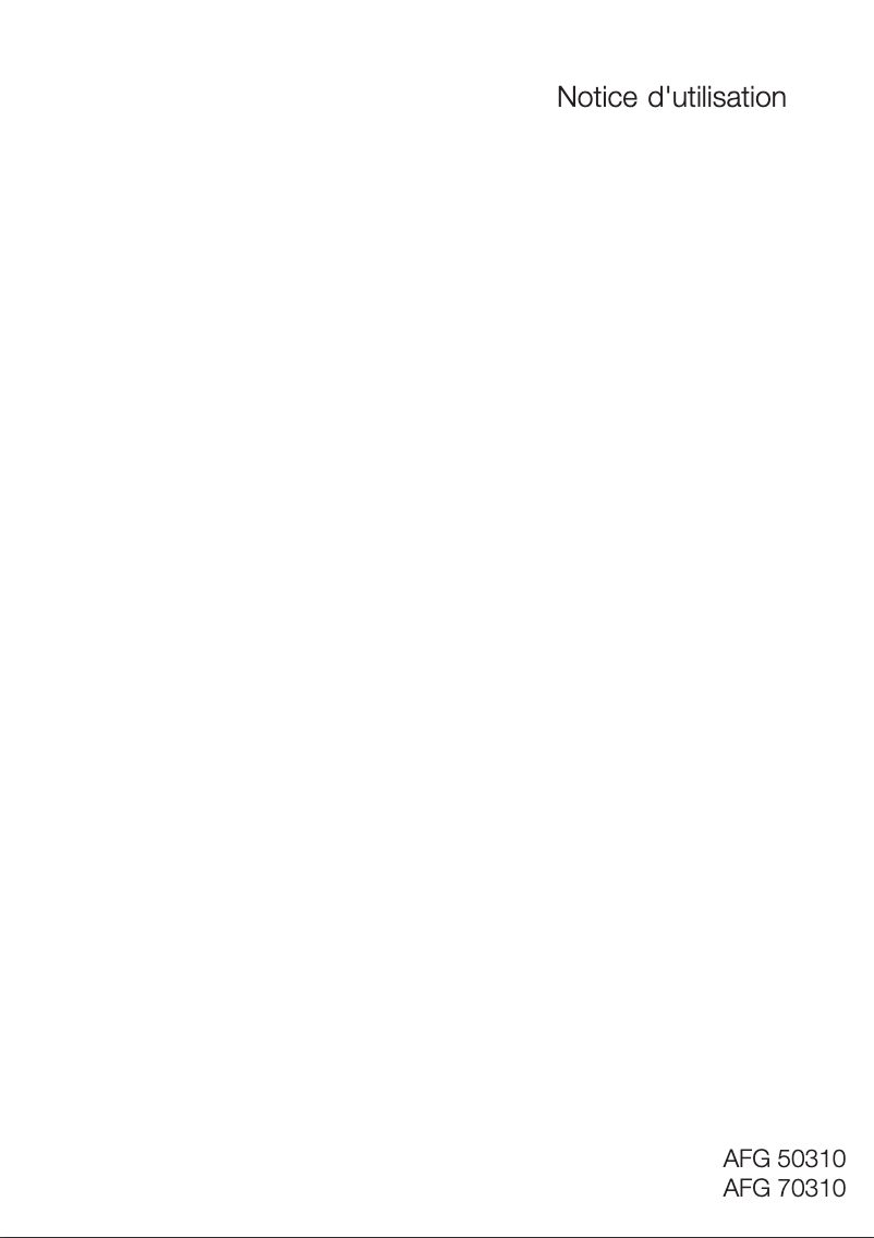Page 1 de la notice Manuel utilisateur Arthur Martin-Electrolux AFG50310X