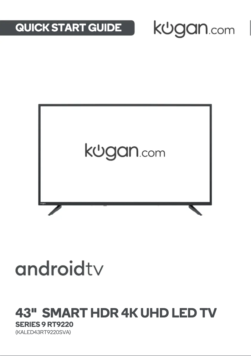 Page 1 de la notice Manuel utilisateur Kogan Series 9 RT9220