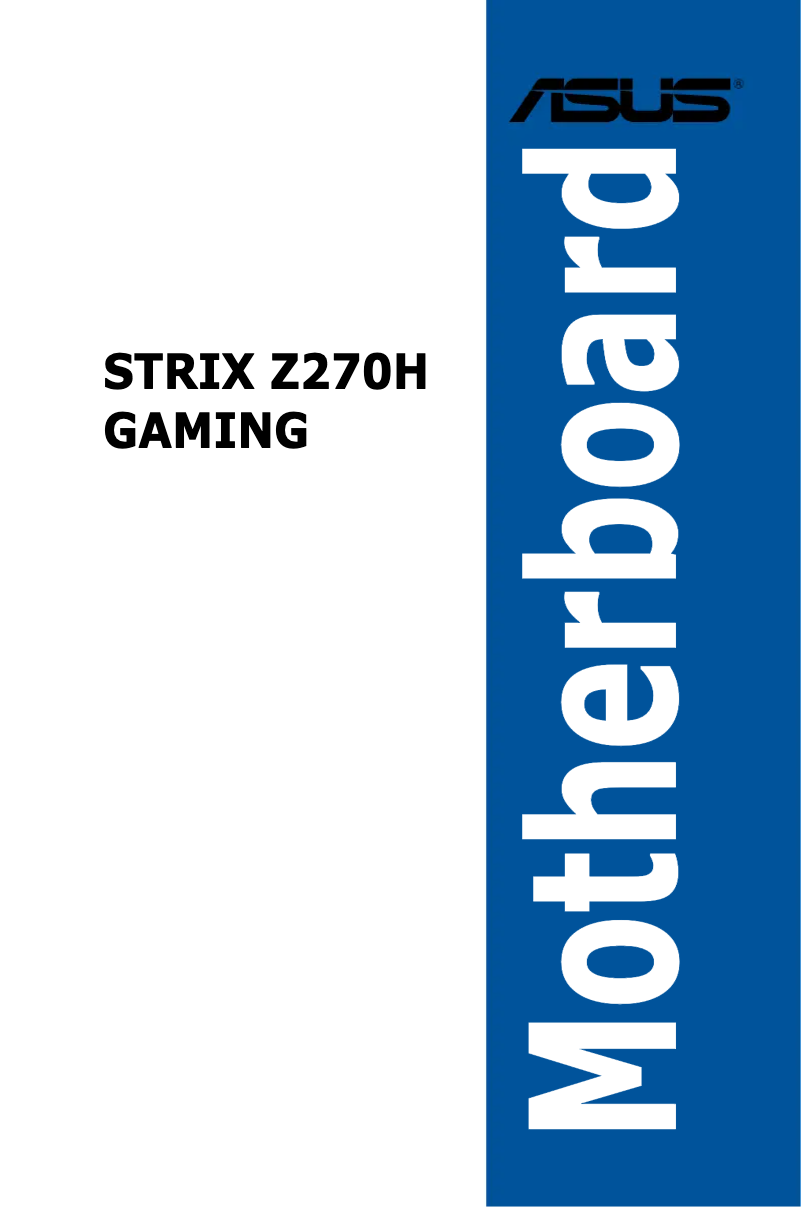 Image de la première page du manuel de l'appareil STRIX Z270H GAMING