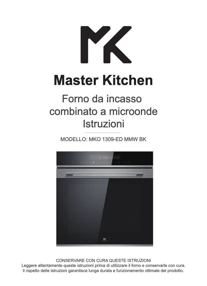 Page 1 de la notice Manuel utilisateur Master Kitchen MKO 1309-ED MMW BK