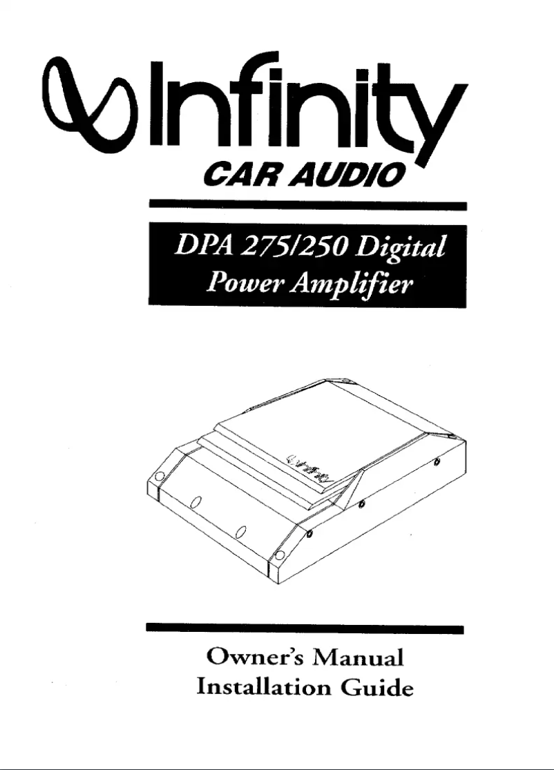 Page 1 de la notice Manuel utilisateur Infinity DPA 275
