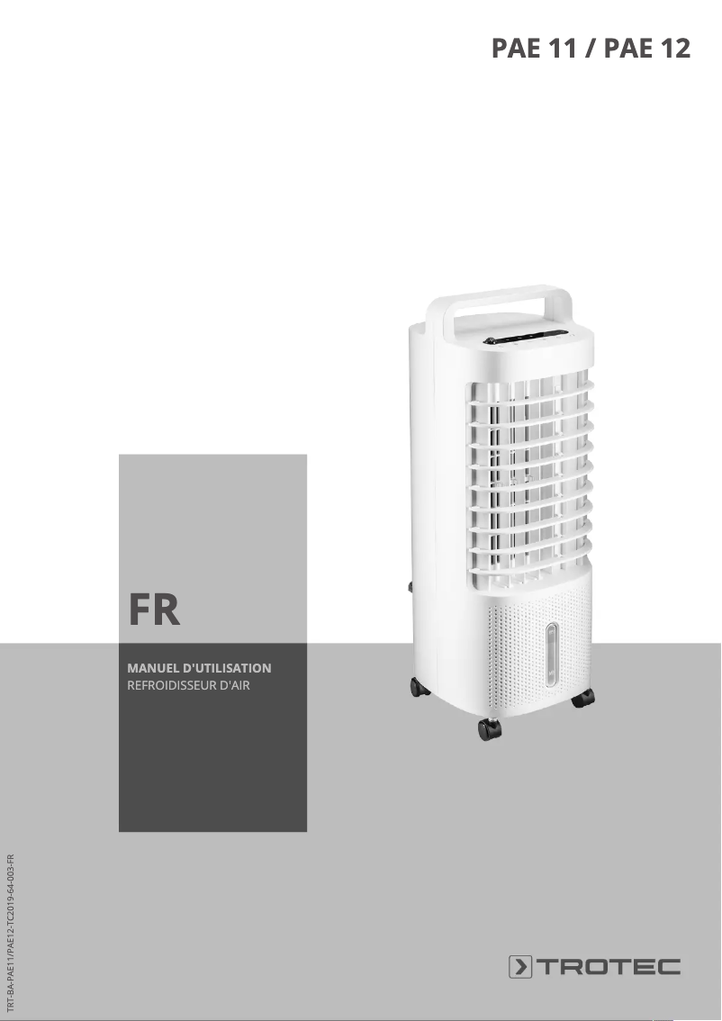 Image de la première page du manuel de l'appareil PAE 12