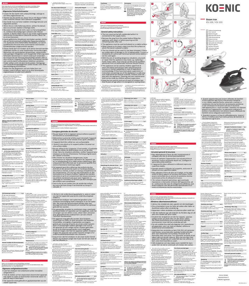 Page n°1 - Manuel utilisateur Koenic KSI 220