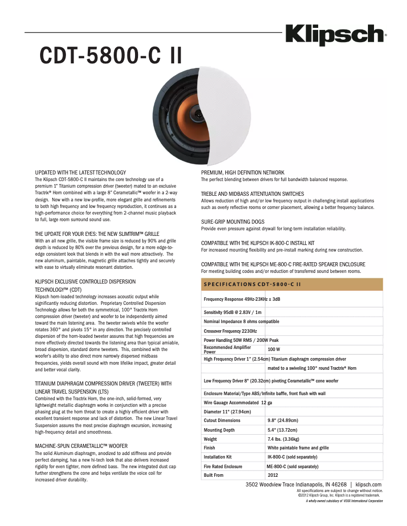 Image de la première page du manuel de l'appareil CDT-5800-C