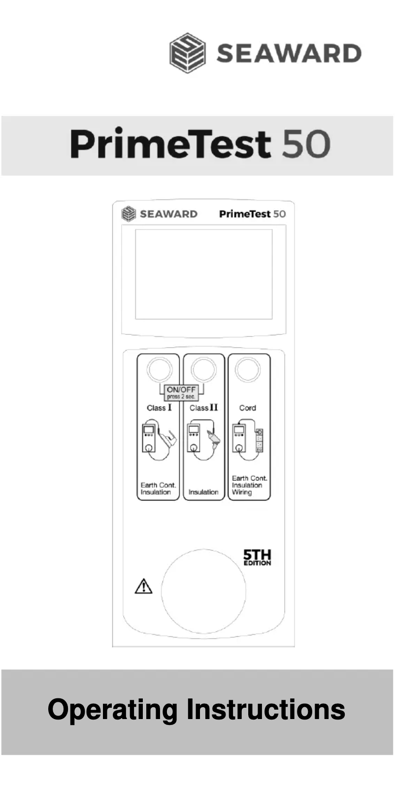 Page 1 de la notice Manuel utilisateur Seaward PrimeTest 50