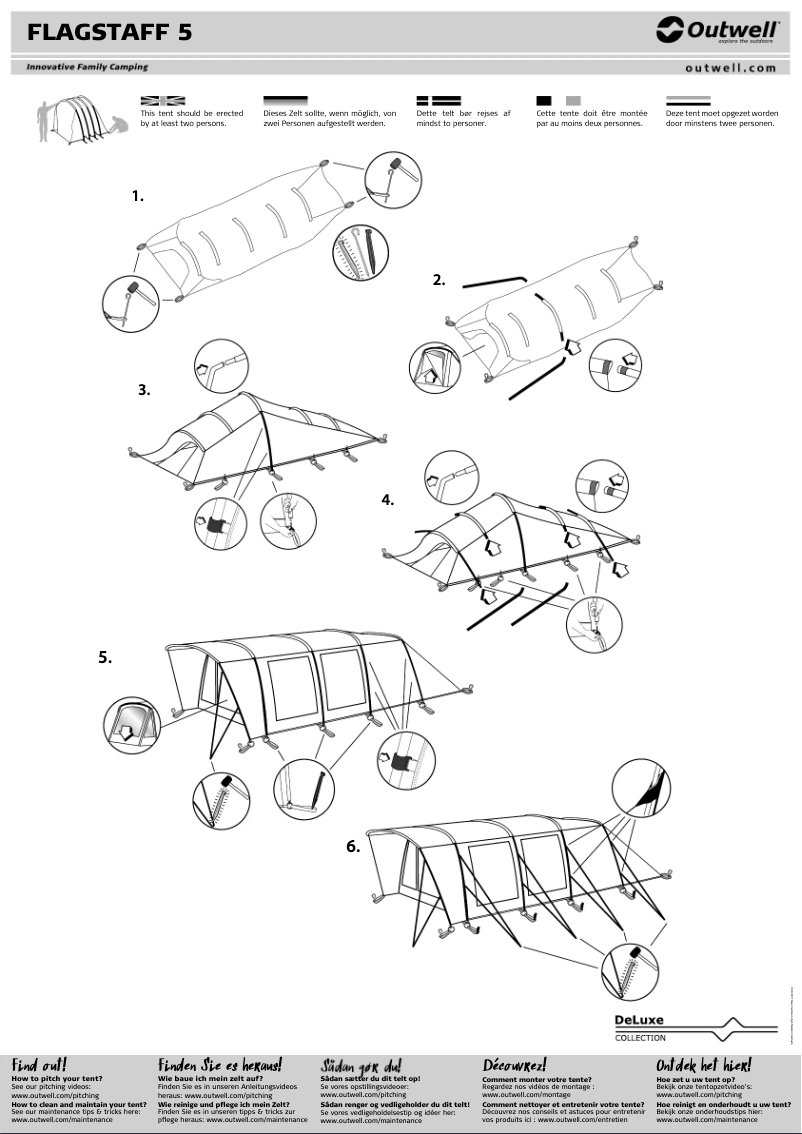 Page 1 de la notice Manuel utilisateur Outwell Flagstaff 5