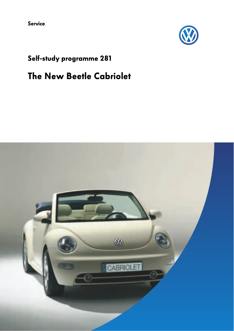 Page n°1 - Manuel utilisateur Volkswagen Beetle Cabriolet (2003)