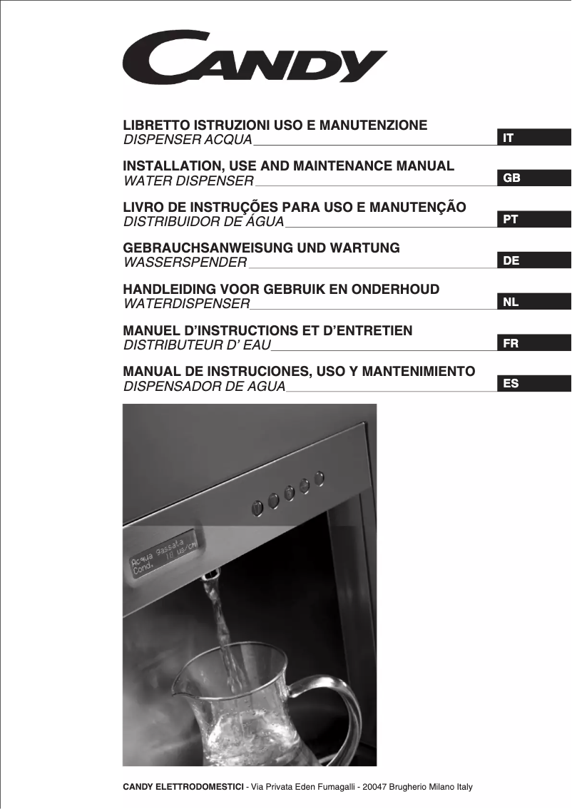 Page n°1 - Manuel utilisateur Candy BMC60X