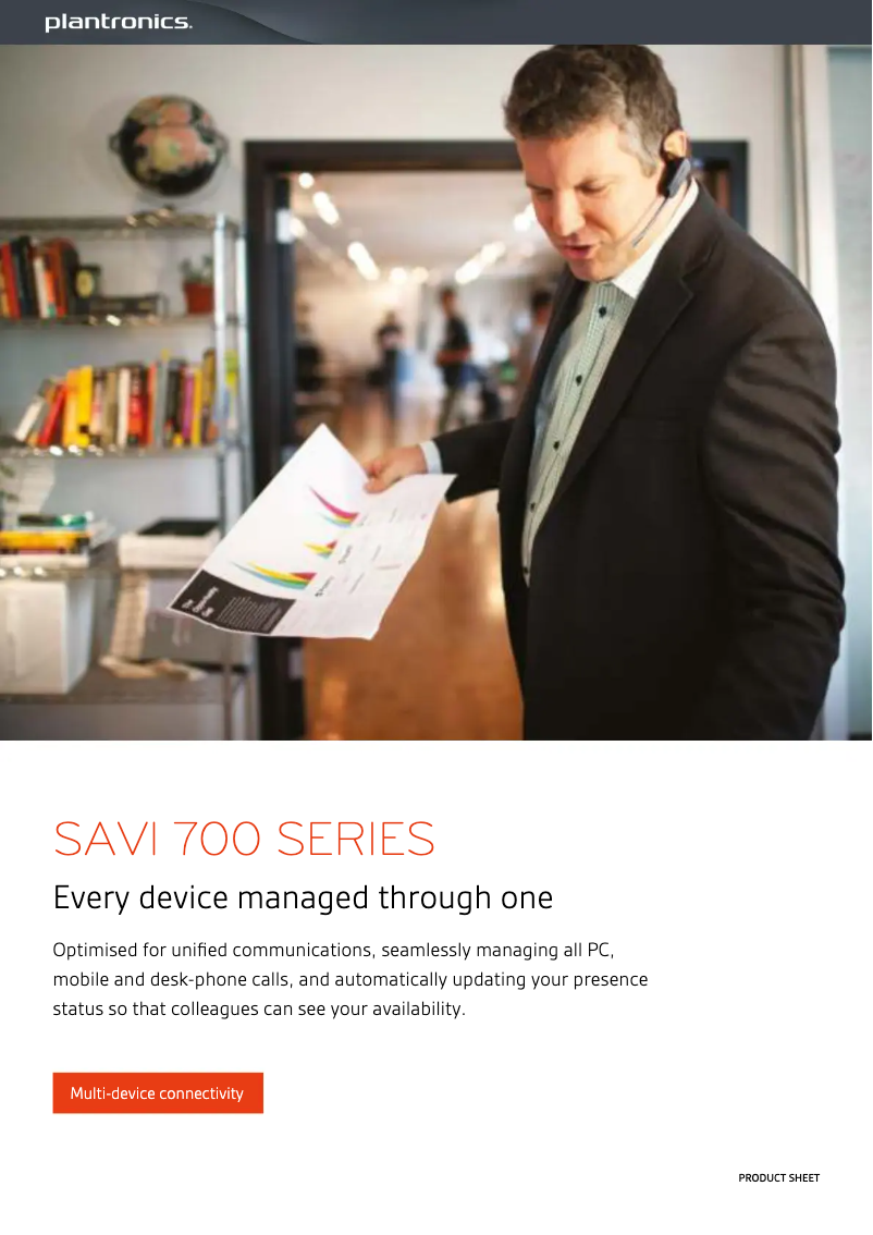 Image de la première page du manuel de l'appareil Savi W740