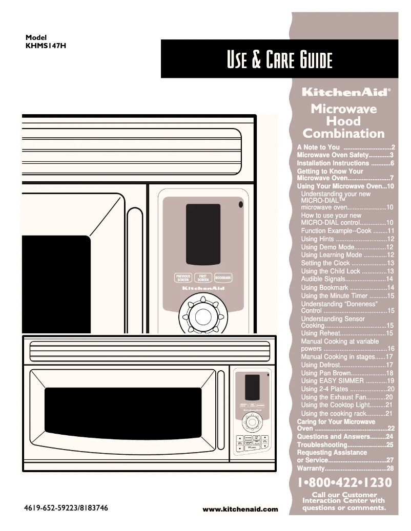 Image de la première page du manuel de l'appareil KHMS147HBT2