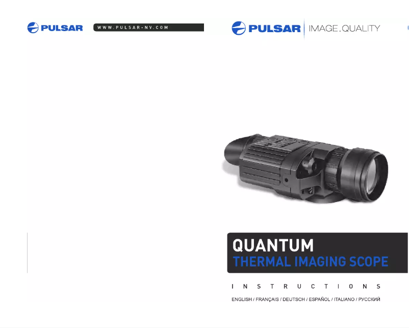 Page n°1 - Manuel utilisateur Pulsar Quantum HD38