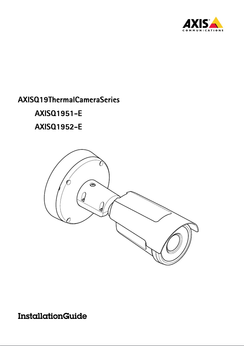 Page 1 de la notice Manuel utilisateur Axis Q1951-E