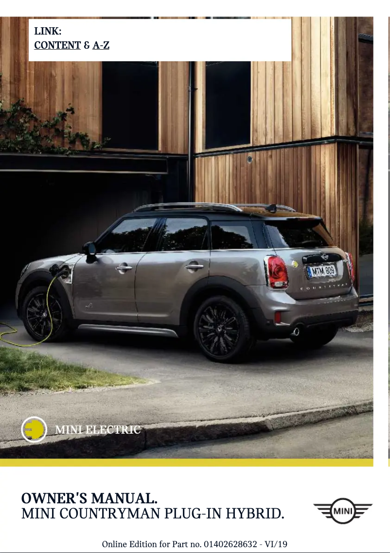 Page 1 de la notice Manuel utilisateur Mini SE Countryman (2020)