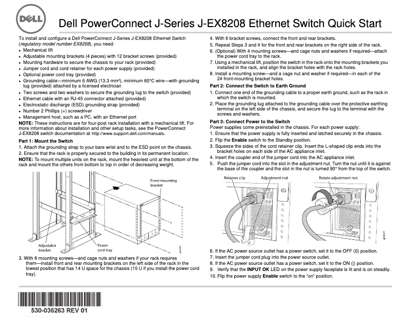 Image de la première page du manuel de l'appareil PowerConnect J-EX8208
