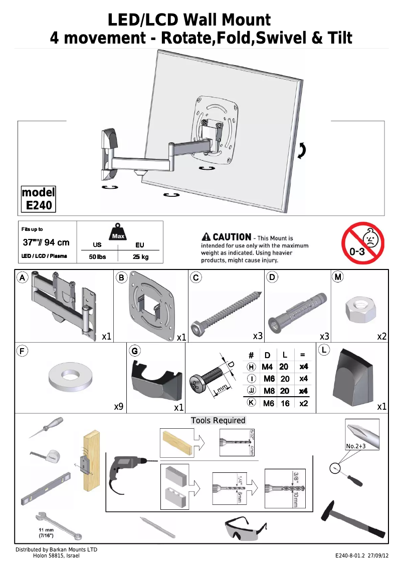 Image de la première page du manuel de l'appareil E240