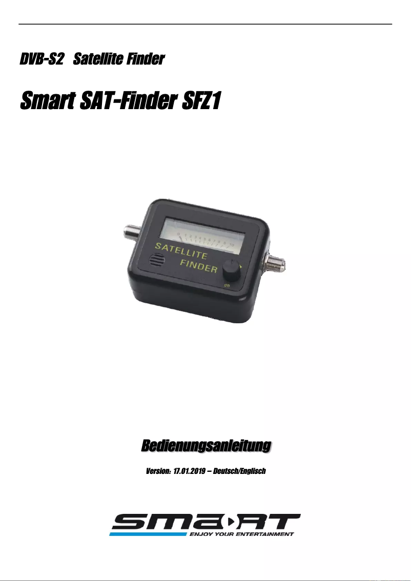 Image de la première page du manuel de l'appareil SFZ1