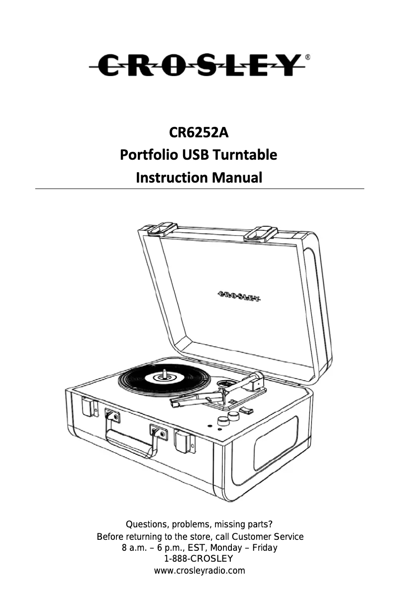 Image de la première page du manuel de l'appareil Portfolio CR6252A