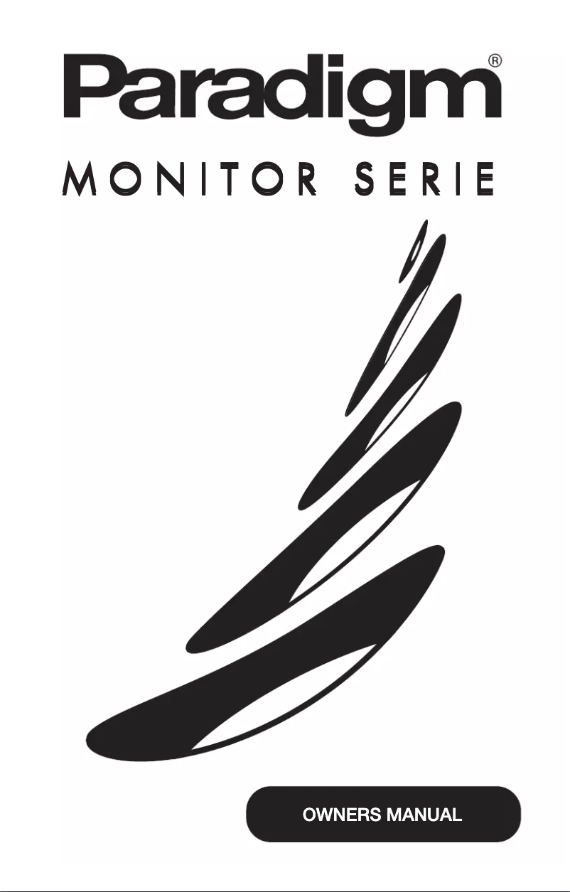 Page 1 de la notice Manuel utilisateur Paradigm ATOM Monitor