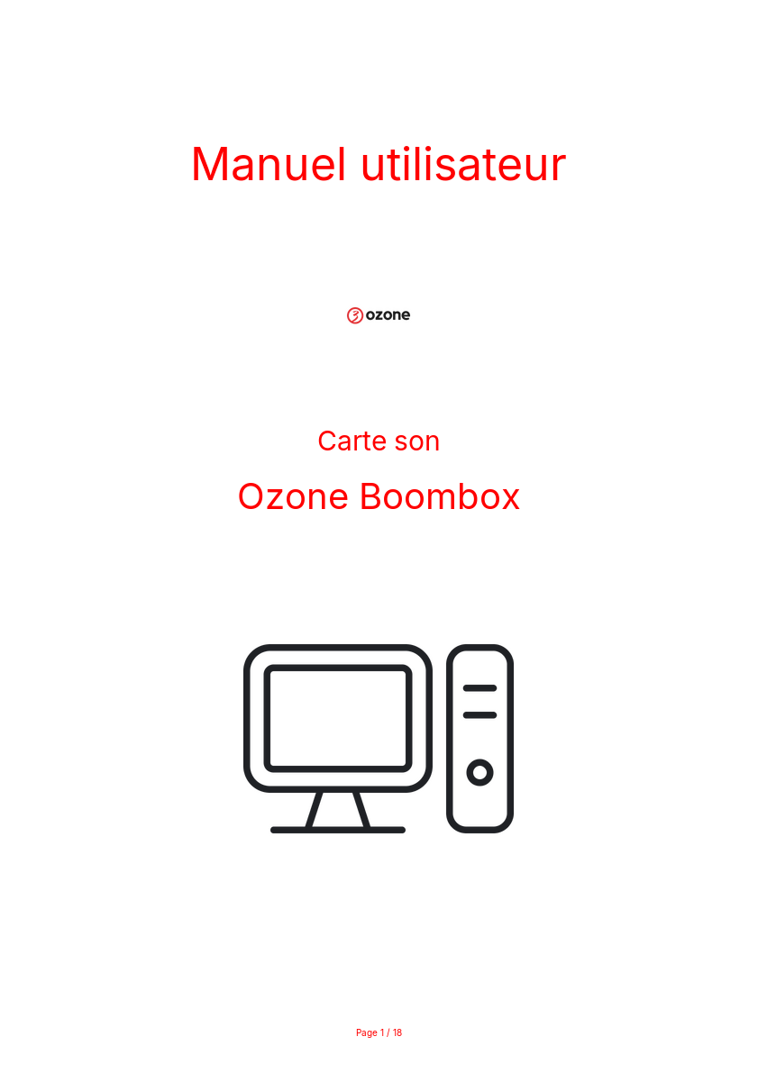 Image de la première page du manuel de l'appareil Boombox