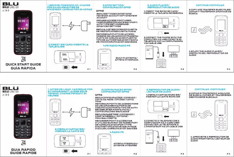 Page 1 de la notice Manuel utilisateur BLU Z4