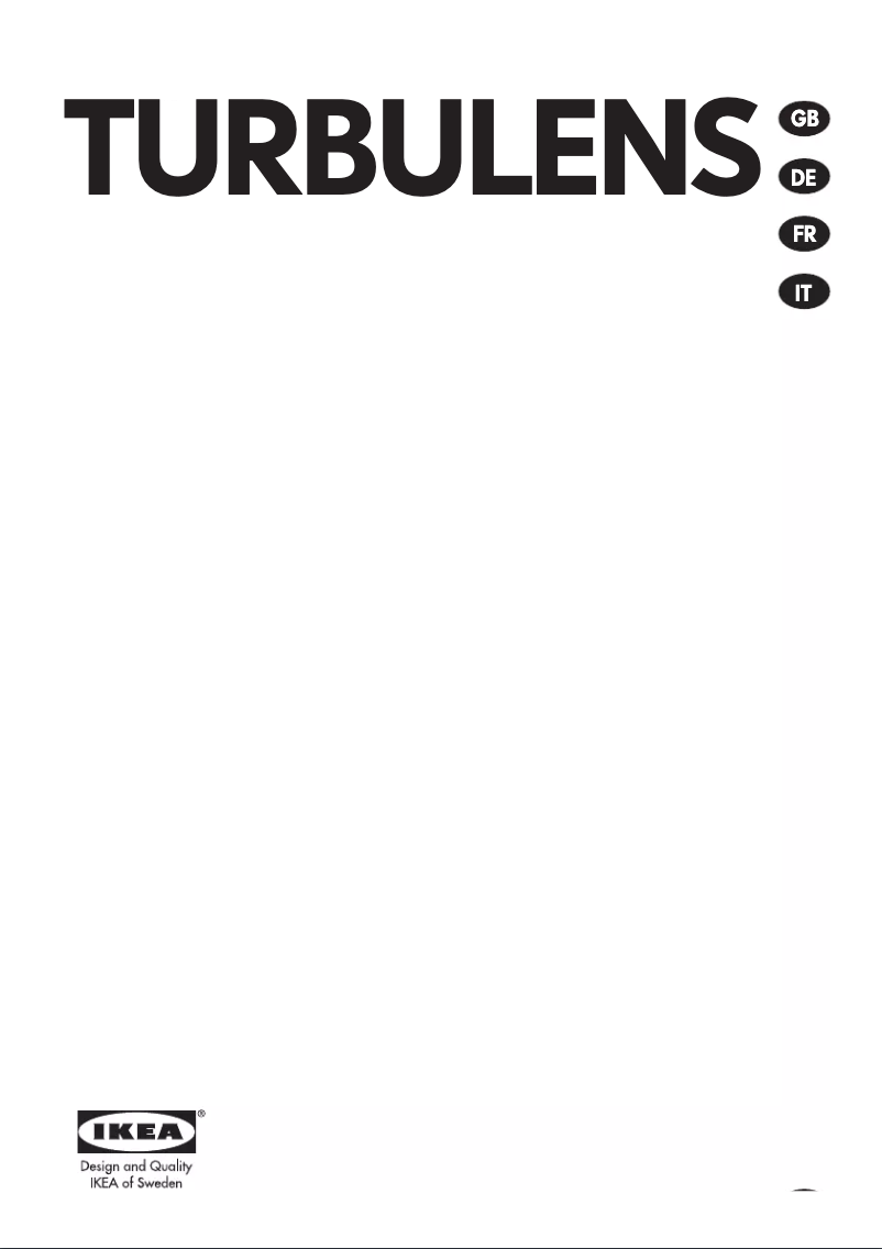 Image de la première page du manuel de l'appareil TURBULENS