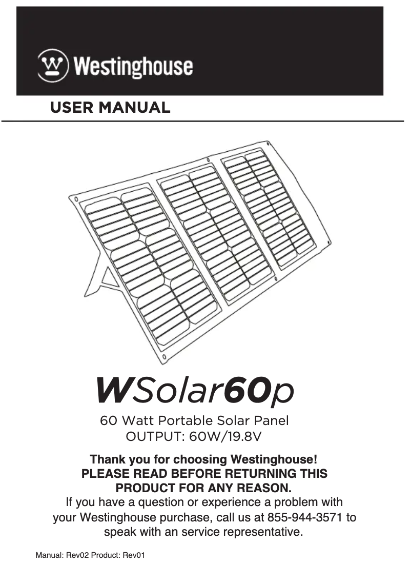 Image de la première page du manuel de l'appareil WSolar60p
