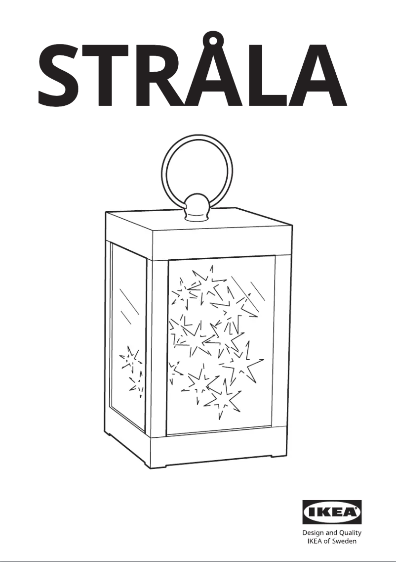 Page 1 de la notice Manuel utilisateur Ikea STRÅLA 405.344.06