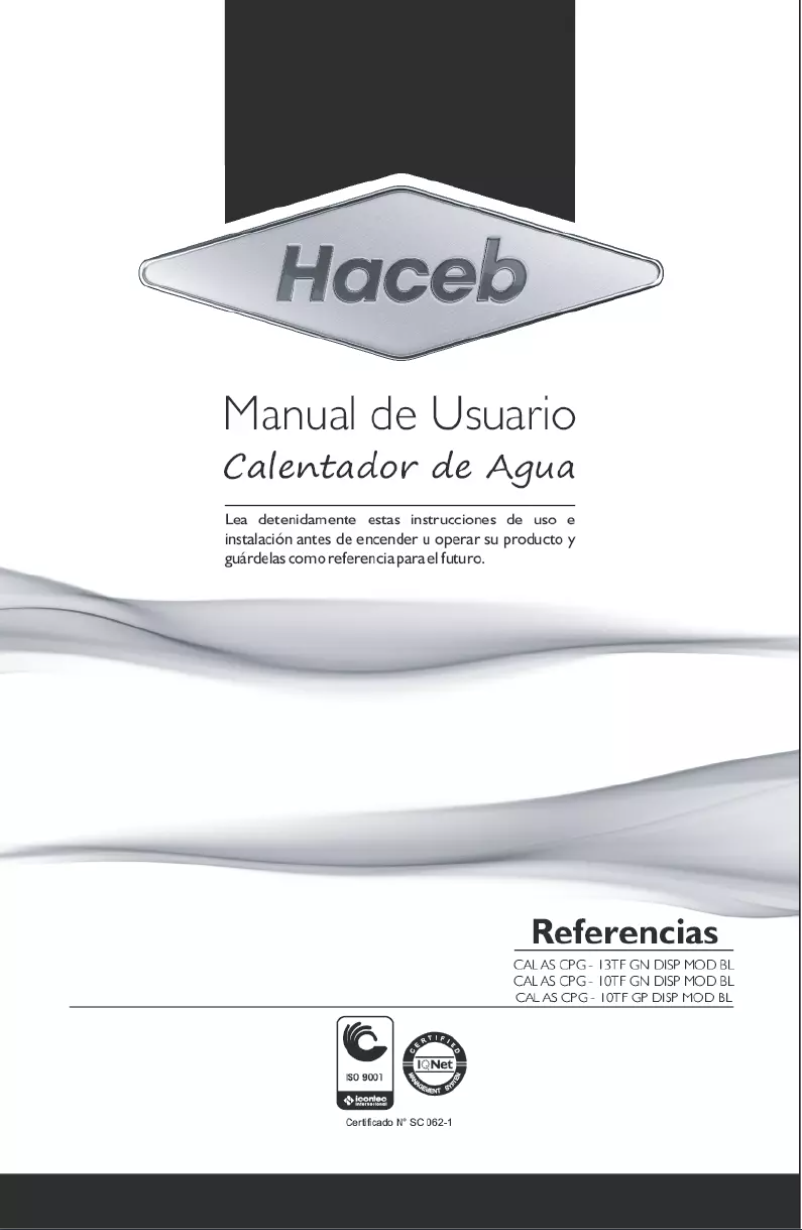 Image de la première page du manuel de l'appareil Assento CPG-10TF DISP MOD BL