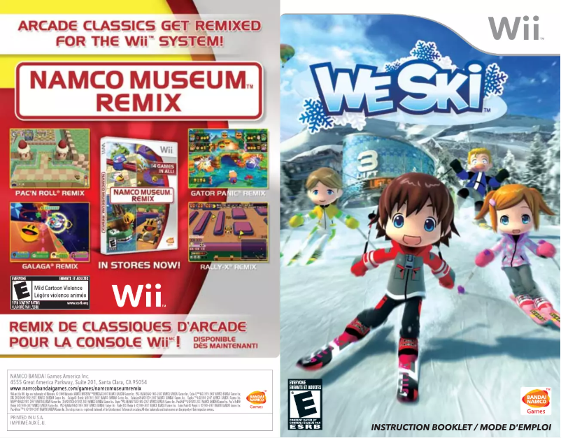 Page 1 de la notice Manuel utilisateur Nintendo We Ski (Wii)