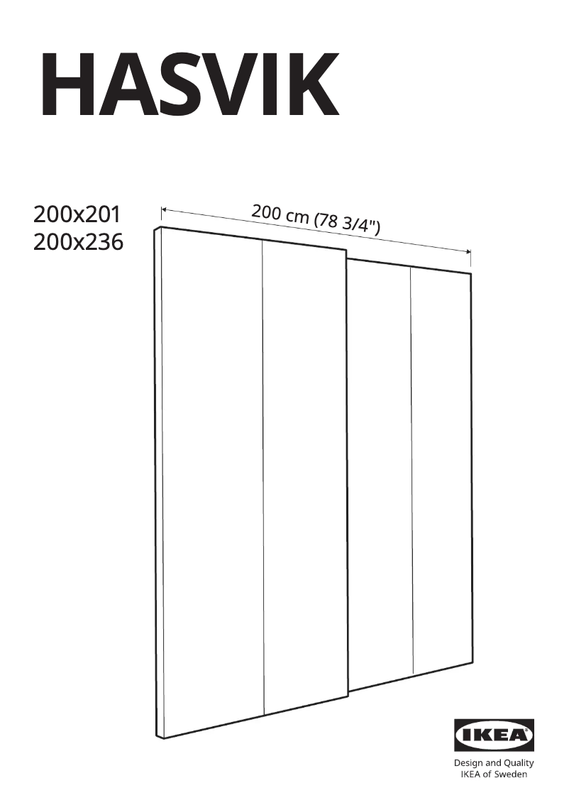 Página 1 del manual Manual de usuario Ikea HASVIK 705.215.63