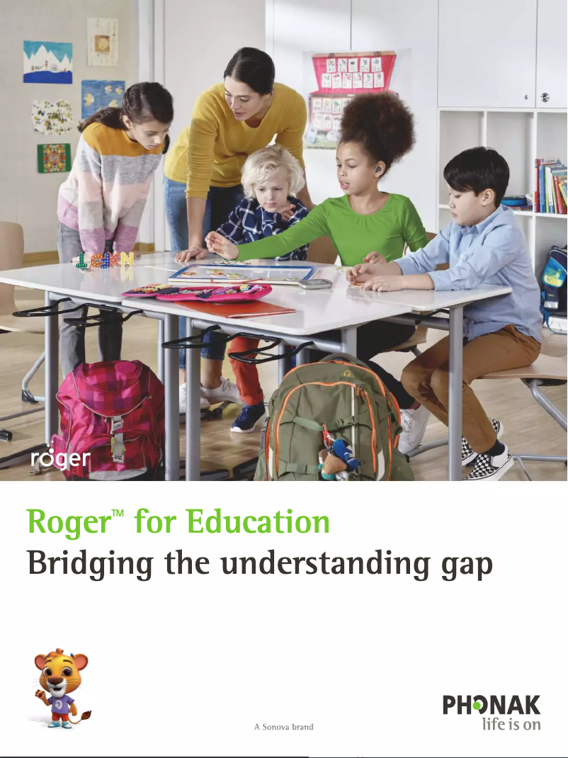 Page 1 de la notice Brochure Phonak Roger Touchscreen Mic