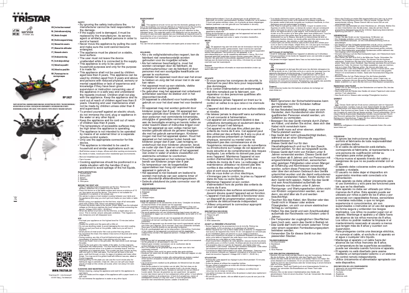 Image de la première page du manuel de l'appareil BP-2827