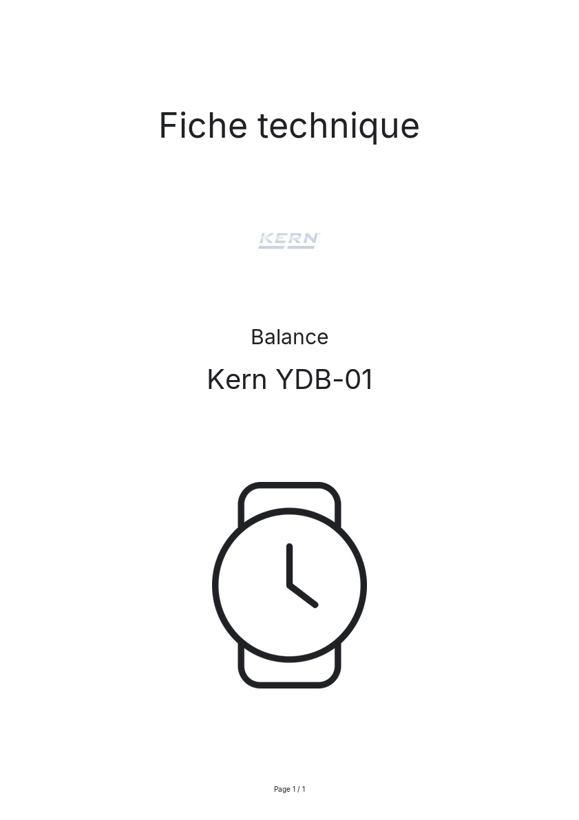 Image de la première page du manuel de l'appareil YDB-01