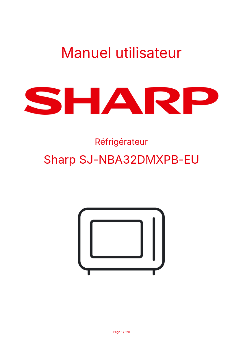 Page n°1 - Manuel utilisateur Sharp SJ-NBA32DMXPB-EU