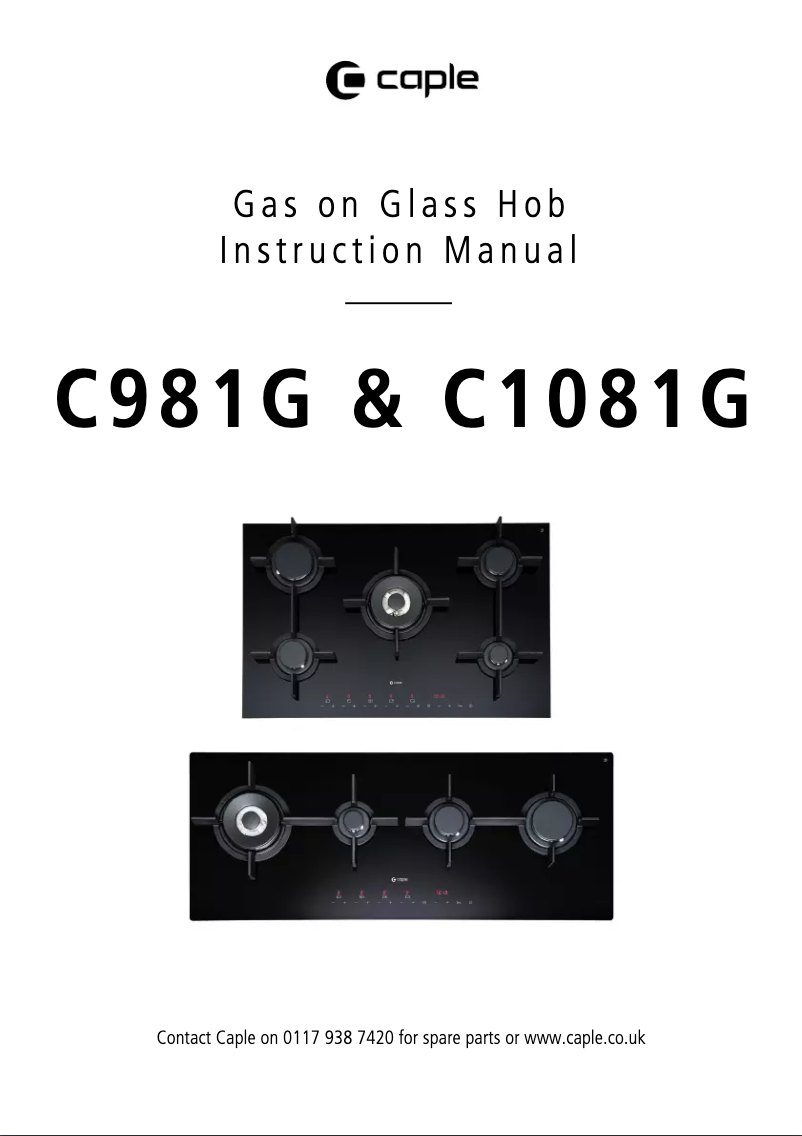 Page n°1 - Manuel utilisateur Caple C1081G