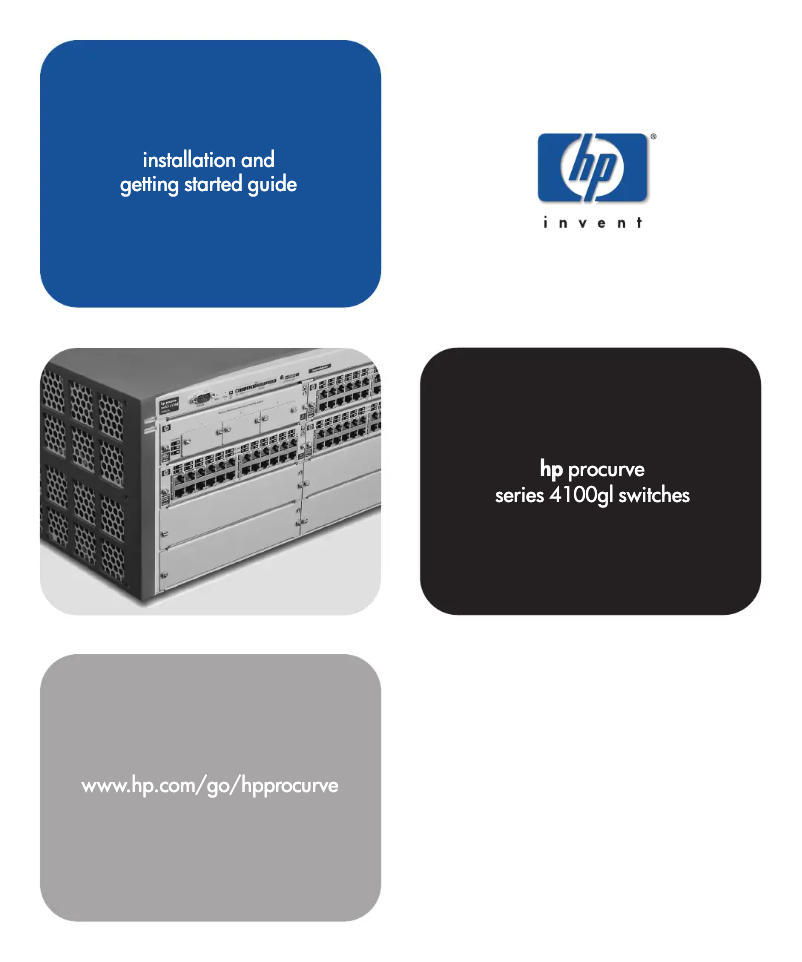 Page n°1 - Manuel utilisateur HP ProCurve 4100gl