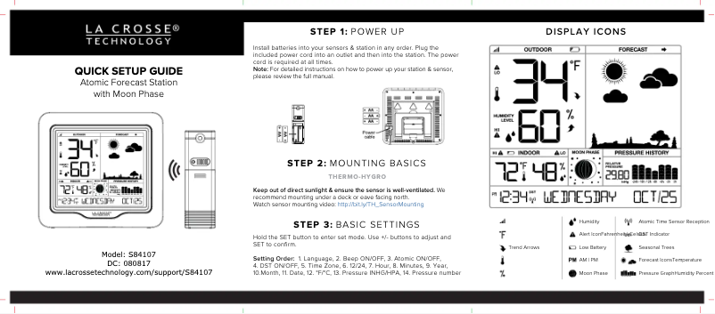 Image de la première page du manuel de l'appareil S84107