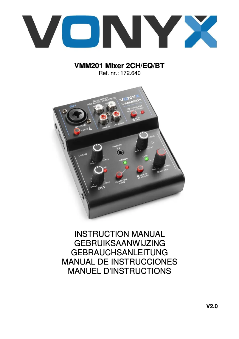 Página 1 del manual Manual de usuario Vonyx VMM201