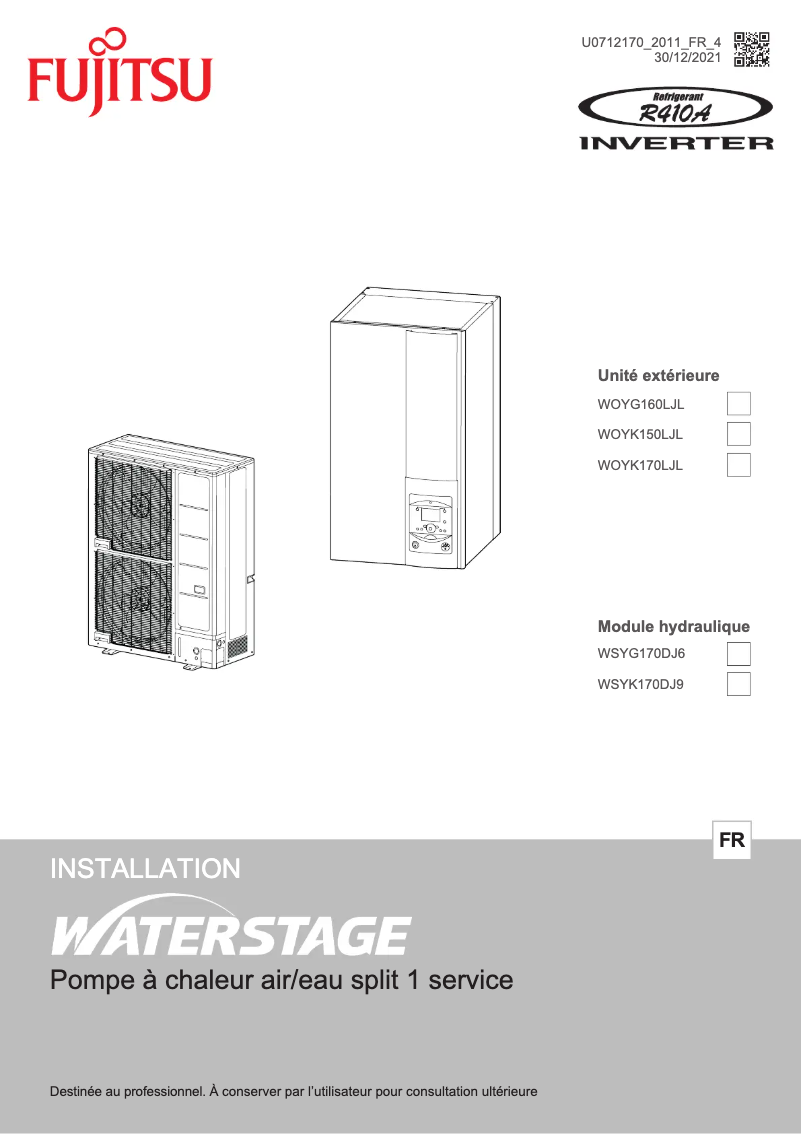 Page n°1 - Manuel utilisateur Fujitsu Waterstage WSYK170DJ9