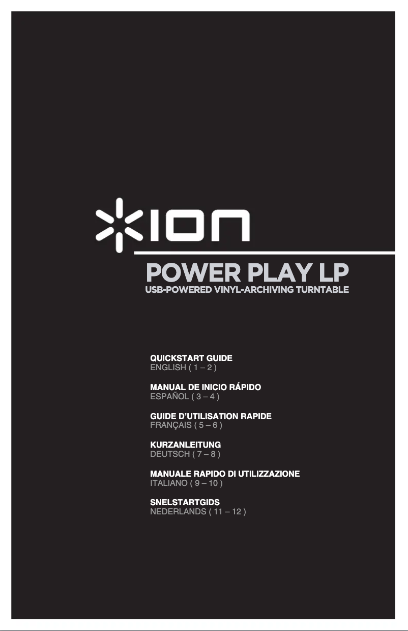 Page 1 de la notice Manuel utilisateur ION Power Play LP