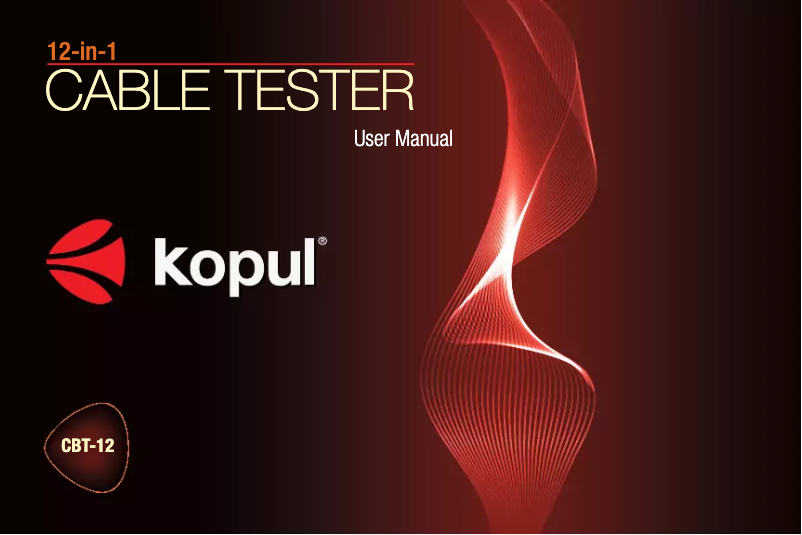 Page n°1 - Manuel utilisateur Kopul CBT-12