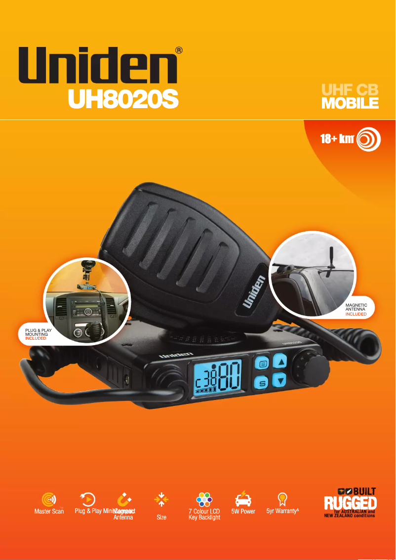 Page 1 de la notice Brochure Uniden UH8020S