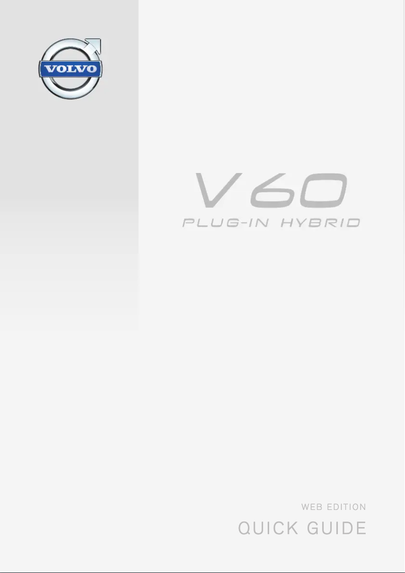 Image de la première page du manuel de l'appareil V60 Plug-in Hybrid (2015)