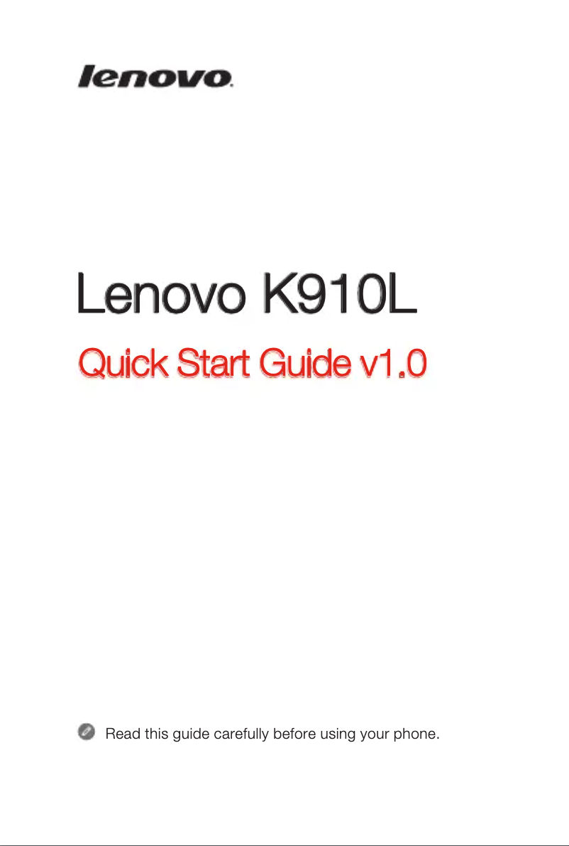 Page 1 de la notice Manuel utilisateur Lenovo Vibe Z