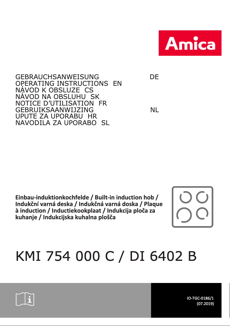 Page n°1 - Manuel utilisateur Amica KMI 754 000 C