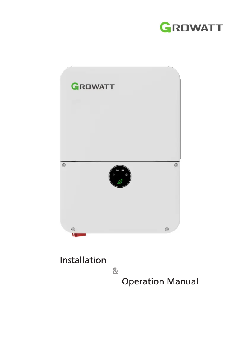 Page 1 de la notice Manuel utilisateur Growatt MIN 3-11.4KTL-XH-US